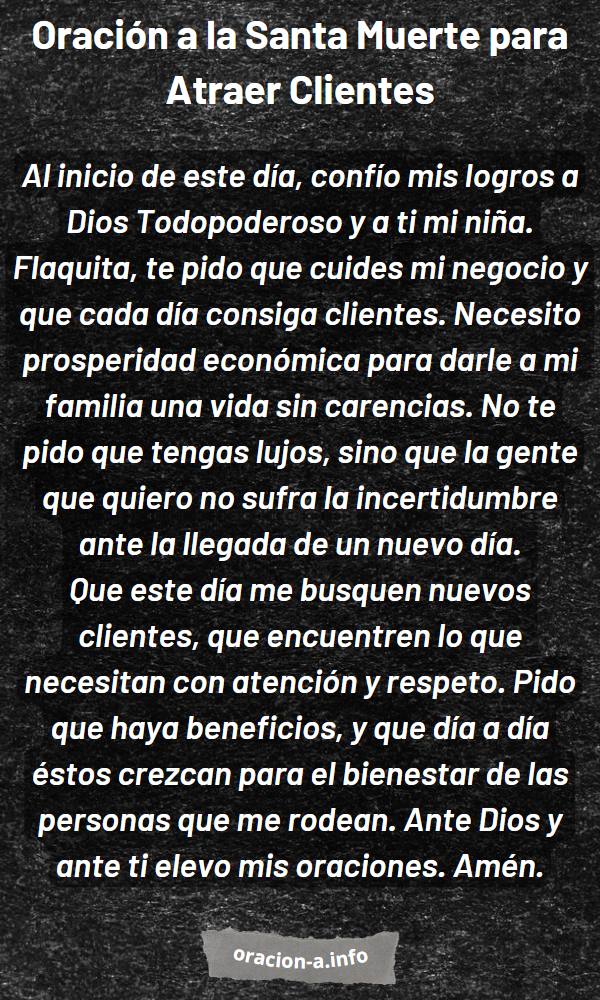 Oración a la Santa Muerte para Atraer Clientes