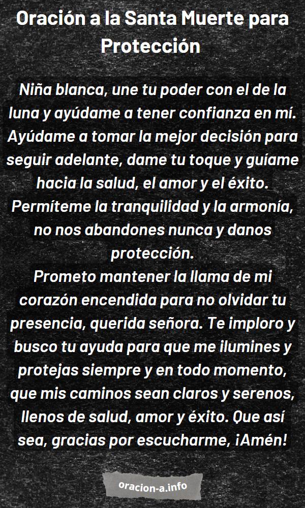 Oración a la Santa Muerte para Protección